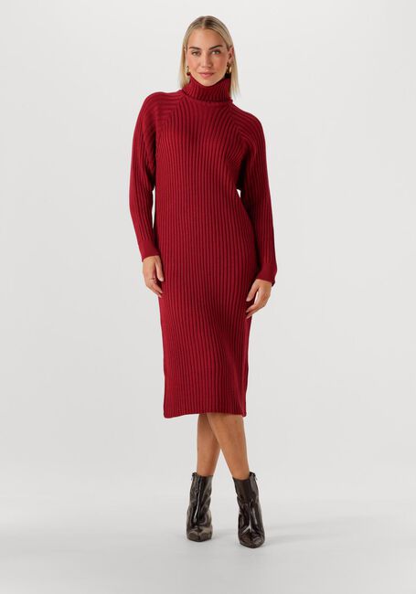 Bordeaux Y.A.S. Midi jurk YASMAVI KNIT MIDI ROLLNECK DRESS - large