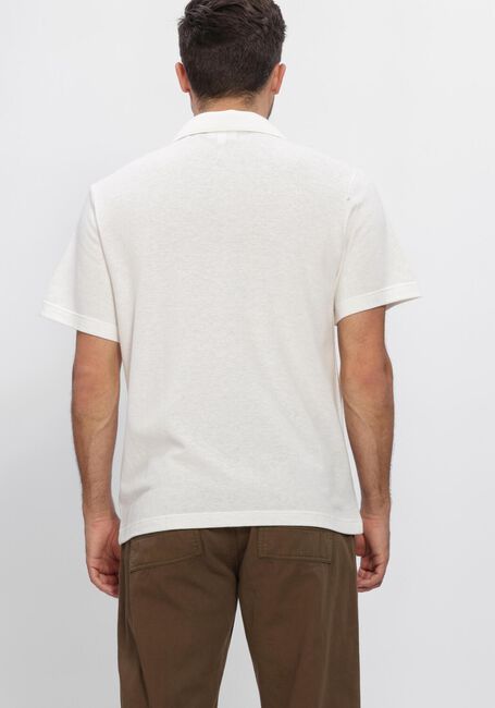 Ecru LACOSTE Polo CLASSIC FIT OPEN NECK COTTON LINEN BLEND POLO - large