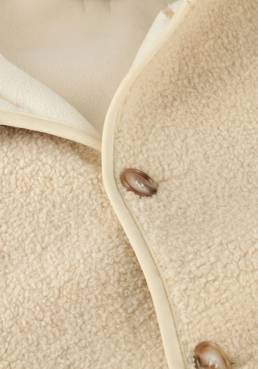 Beige PENN & INK Teddy jas JACKET W25C281 - large