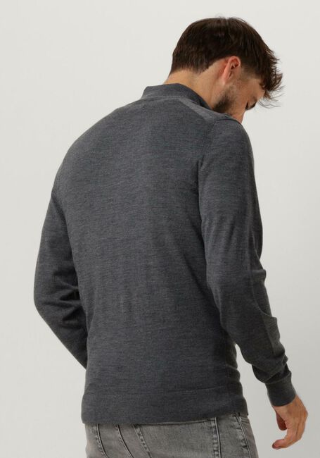 CALVIN KLEIN Pull MERINO QUARTER ZIP Gris foncé - large
