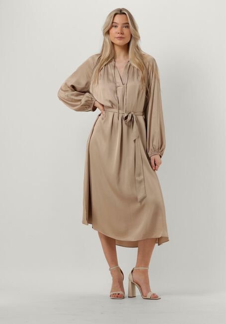 SUMMUM Robe midi DRESS SILKY SATIN en marron - large