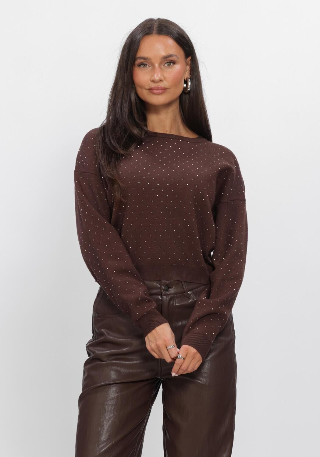 AAIKO Pull SAREN VIS 323 en marron - large