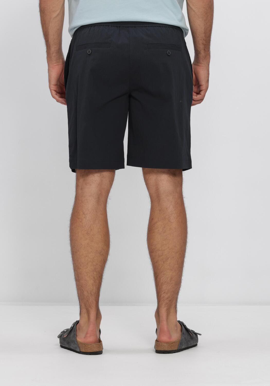 Donkerblauwe JC RAGS Korte broek SHORT ANDY WRINKLE - large