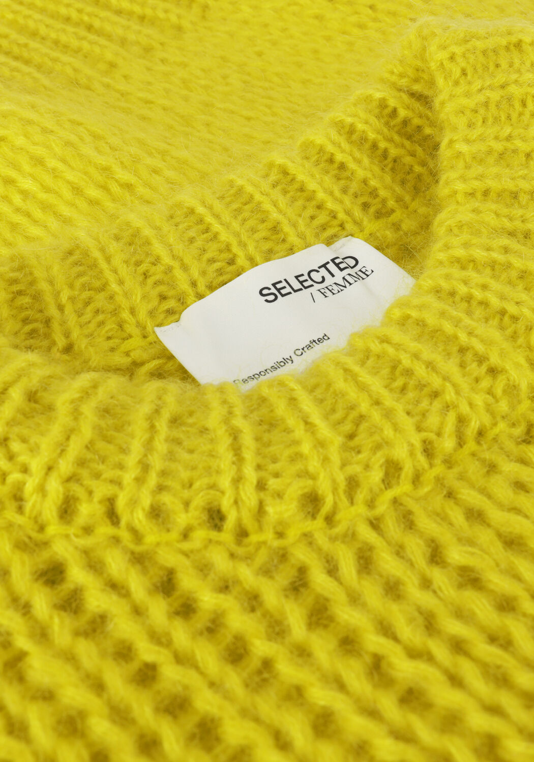 Gele SELECTED WOMEN Trui SUANNE LS KNIT O-NECK B - large