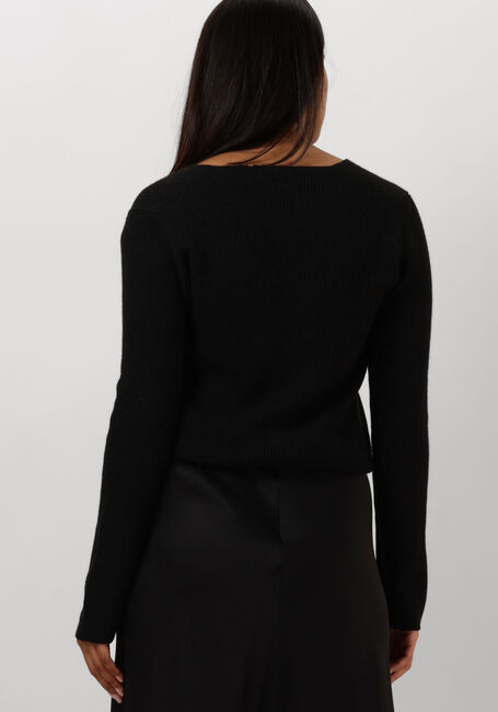 Zwarte RESORT FINEST Trui V-NECK RIB KNIT - large