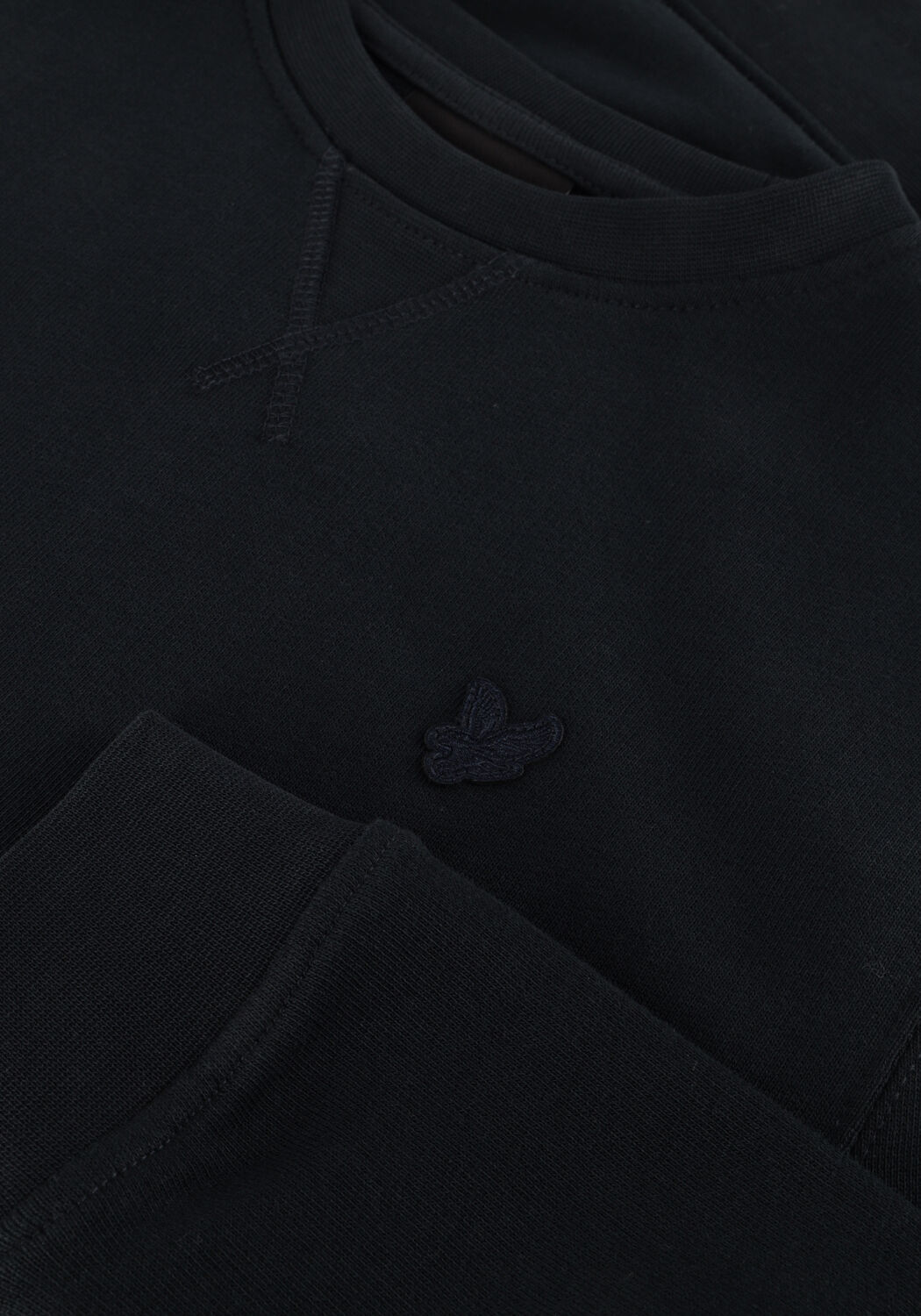 Donkerblauwe LYLE & SCOTT Sweater TONAL CREW NECK SWEATSHIRT - large