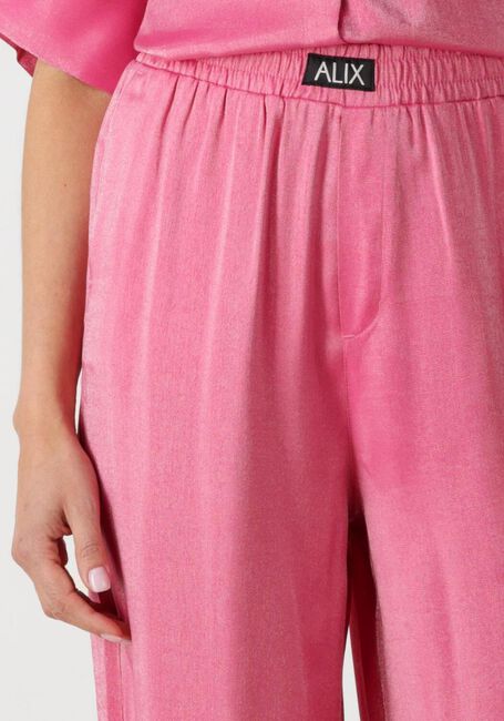 ALIX THE LABEL Pantalon LADIES WOVEN SHINE WIDE LEG PANTS en rose - large