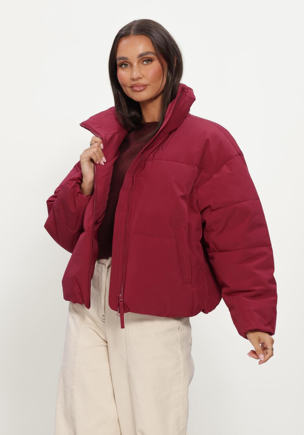 MSCH COPENHAGEN Veste matelass&eacute; MSCHREFRON JACKET Bordeaux - large