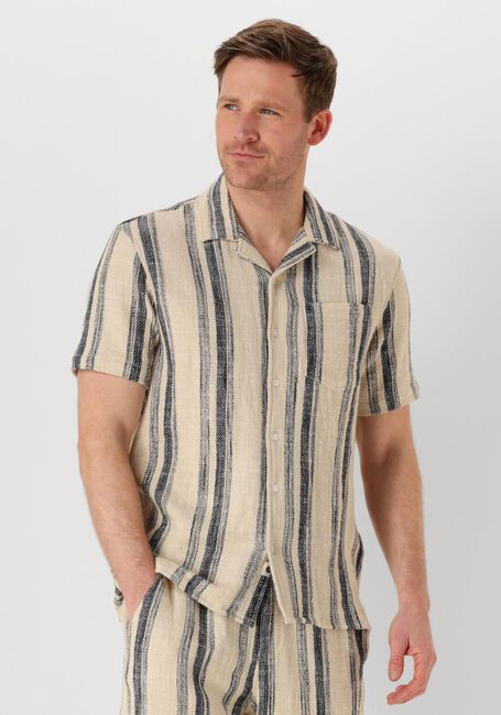 Beige ANERKJENDT Casual overhemd AKLEON STRUCTURE S/S SHIRT - large