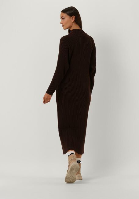 Y.A.S. Robe midi YASMAVI LS KNIT MIDI ZIPPER DRESS en marron - large