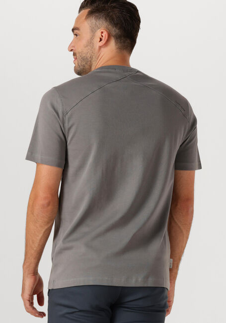 Grijze CAST IRON T-shirt REGULAR FIT INTERLOCK - large