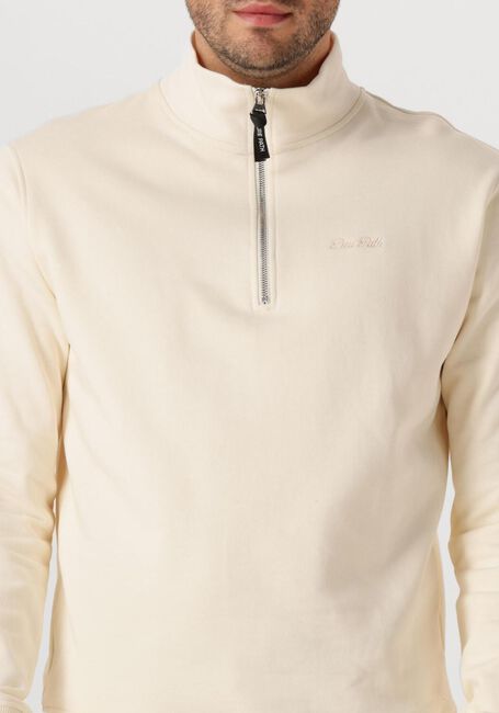 PURE PATH Chandail LOOSE FIT HALF ZIP LS SWEATERS Crème - large