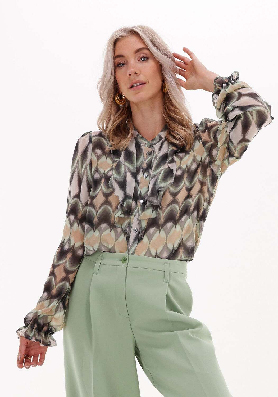 multi summum blouse blouse arch print