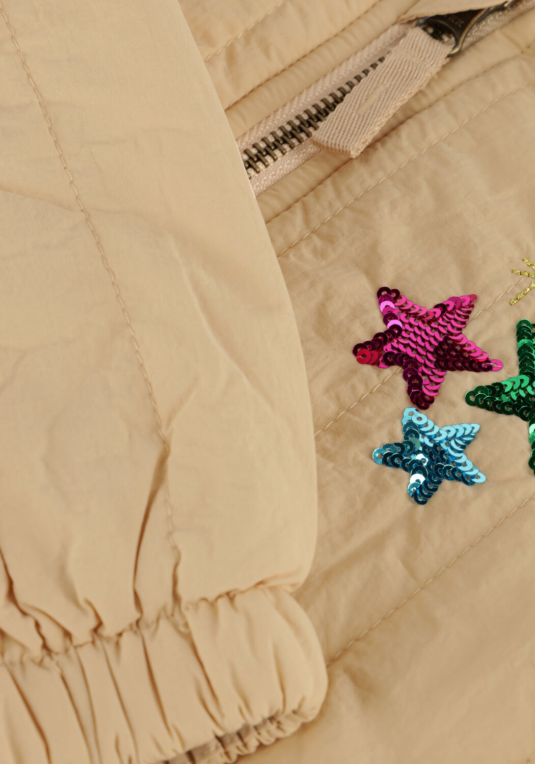 KONGES SLOJD Veste matelass&eacute; JUNO SEQUIN BOMBER JACKET Rose clair - large