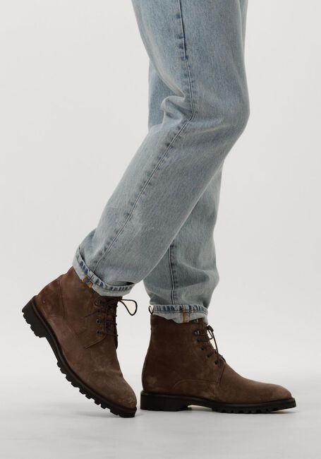 FLORIS VAN BOMMEL Bottines à lacets SFM-80033 en taupe - large