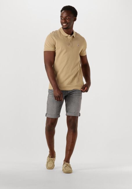 TOMMY JEANS Polo TJM SLIM PLANCKET POLO EXT en beige - large
