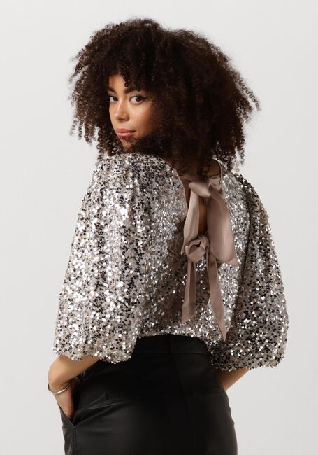 Gouden NEO NOIR  LORRAINE SEQUINS BLOUSE - large