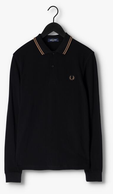 FRED PERRY Polo LS TWIN TIPPED SHIRT en noir - large