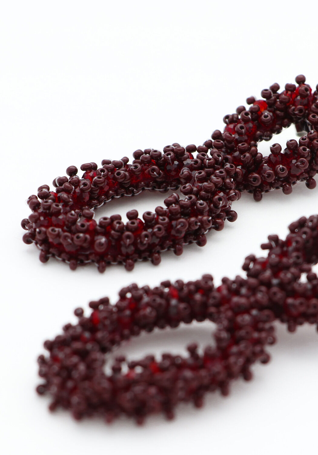 PAULIE POCKET Boucles d'oreilles DOUBLE OVAL LIZZY EARRINGS Bordeaux - large