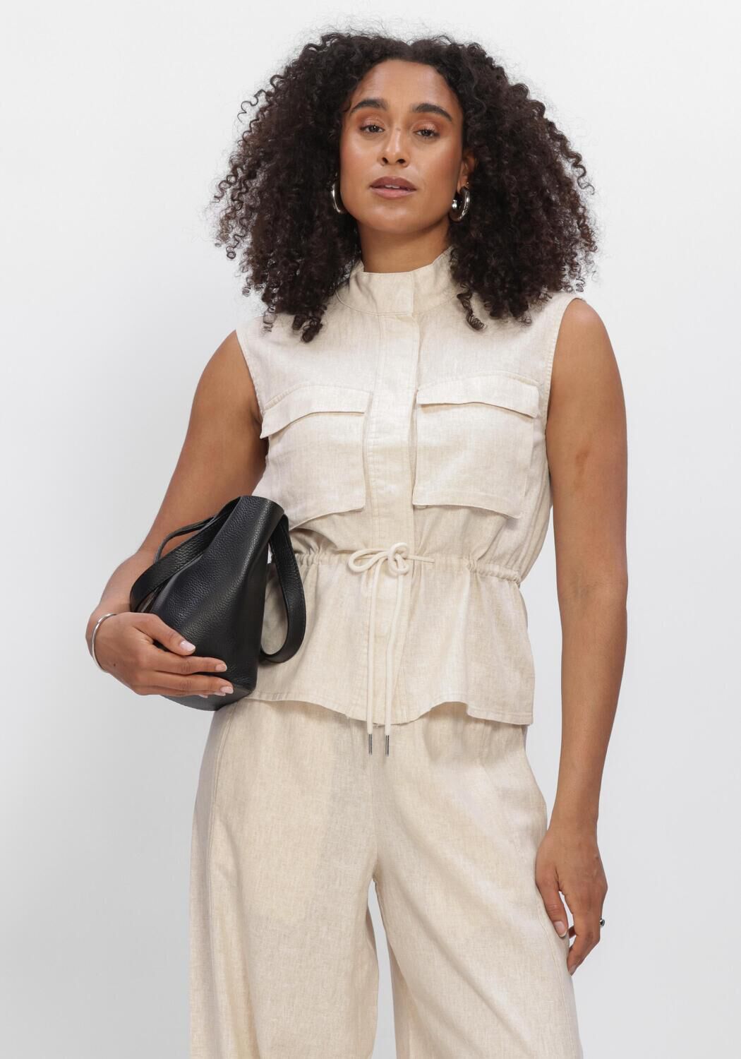 Beige OBJECT Jassen OBJKADIE LO WAISTCOAT 145 - large