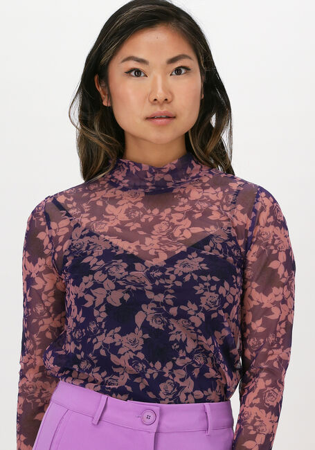Paarse CO'COUTURE Top MAUVE MESH - large