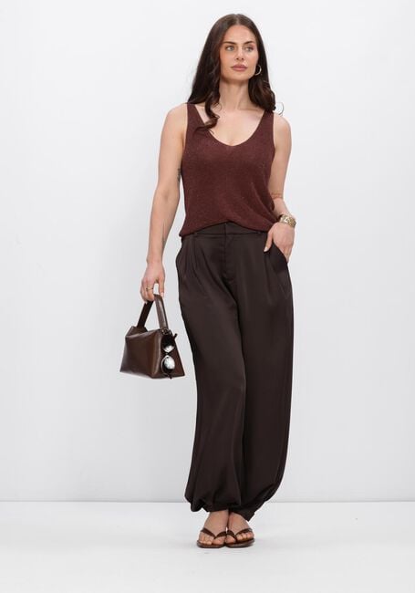 NEO NOIR FAYLA DRAPY SATIN BALLOON Pantalons en marron - large