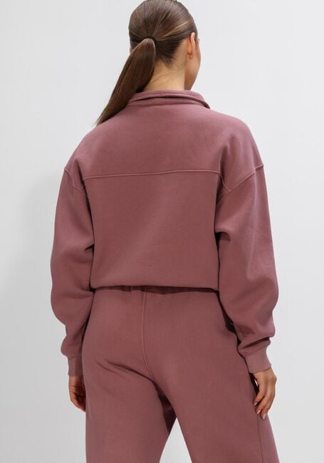 THE LOLA CLUB Pull JAYLA HALF ZIP SWEATER en rose - large
