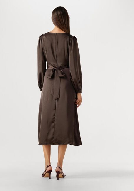 NEO NOIR Robe midi RIMINI HEAVY SATEEN DRESS en marron - large