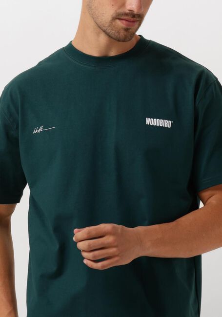Groene WOODBIRD T-shirt WBBAINE 8410 TEE - large