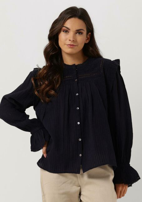 Donkerblauwe ANTIK BATIK  BERNARDO BLOUSE - large
