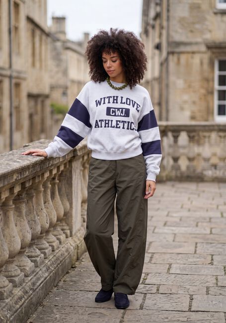 Grijze CATWALK JUNKIE Sweater SPORTY GRAPHIC SWEATER - large