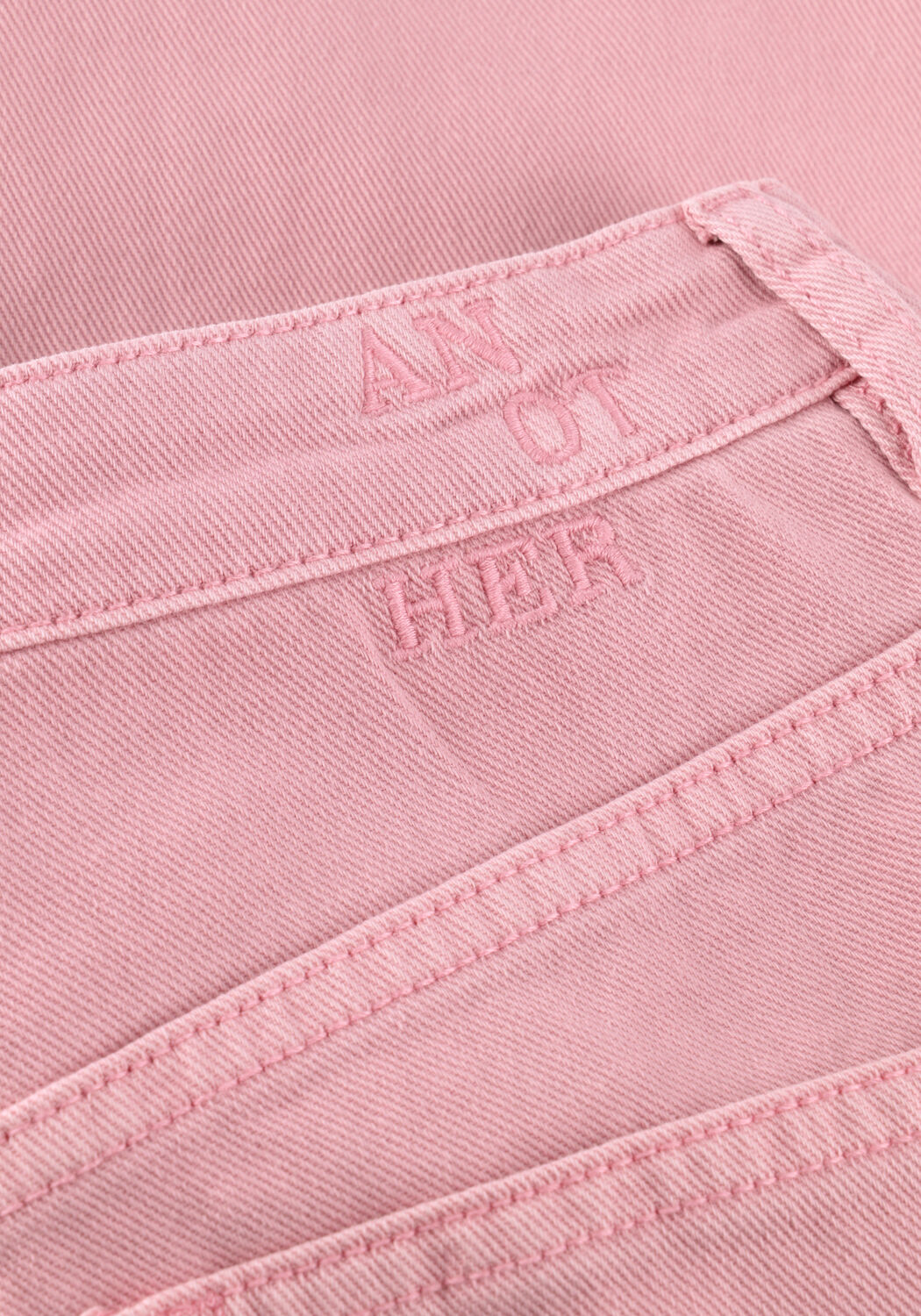 Roze ANOTHER LABEL Wijde broek ALMOORE DENIM WIDE - large