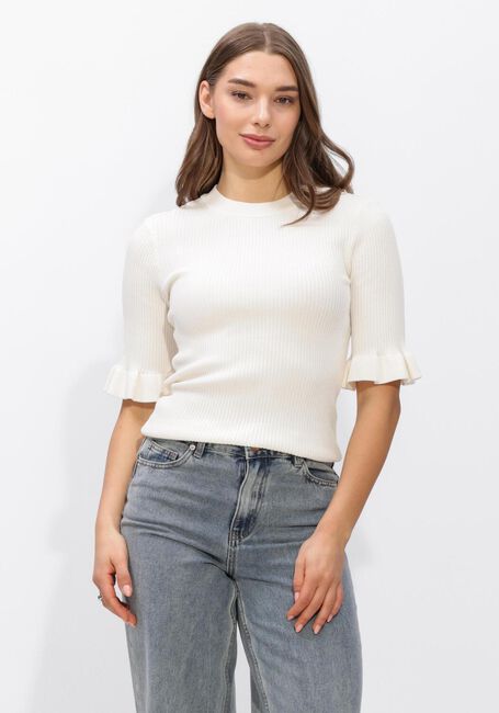 Beige Y.A.S. Top YASMIKLA SS KNIT TOP - large