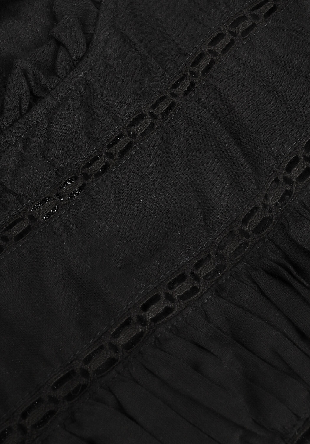 Zwarte NEO NOIR Top GRETA S VOILE TOP - large