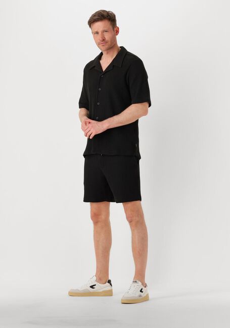 SHIWI Pantalon courte MEN OSCAR WAFFLE STRUCTURE SHORTS en noir - large
