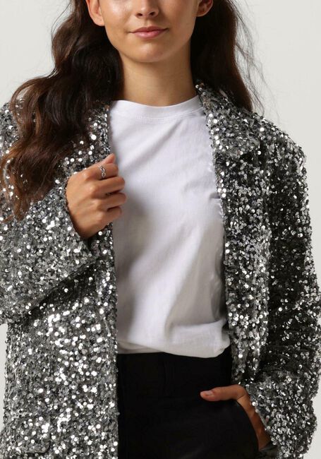 NOTRE-V Blazer NV-CHRISTINE GLITTER VELVET BLAZER en argent - large
