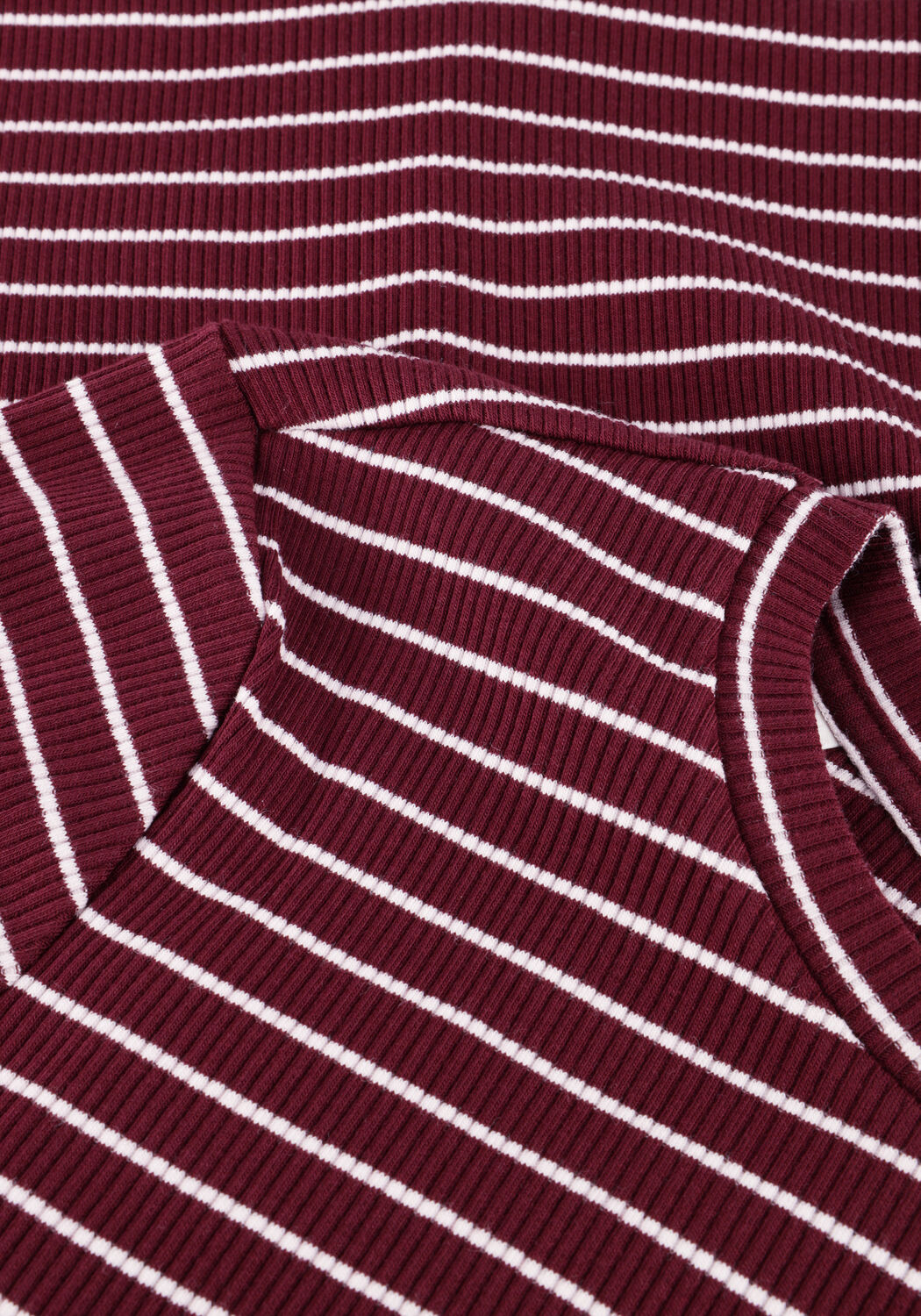 SELECTED WOMEN SLFANNA LS CREW NECK TEE STR Hauts & T-shirts Bordeaux - large