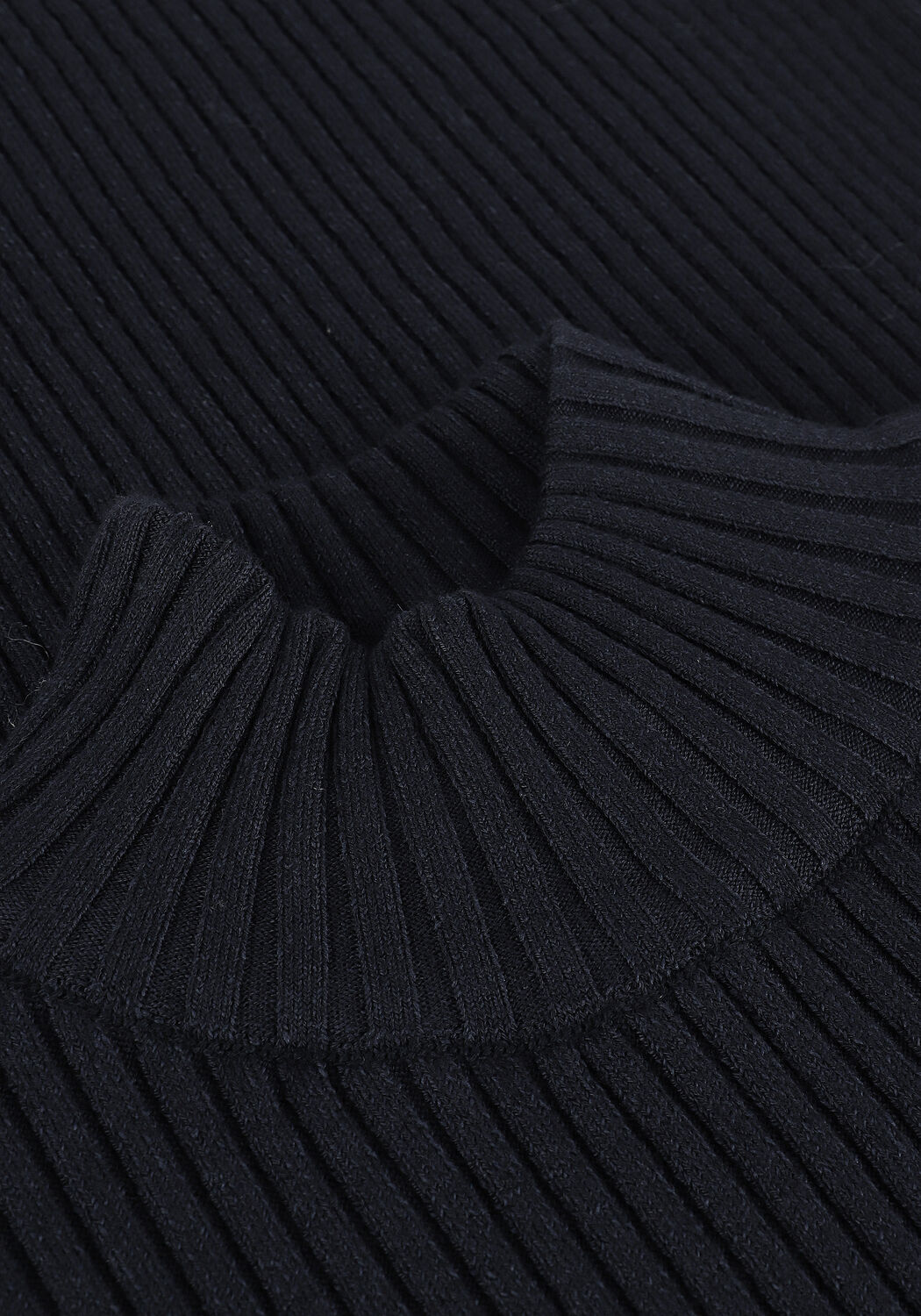 VANILIA Col roul&eacute; RIB KNIT COL Bleu fonc&eacute; - large