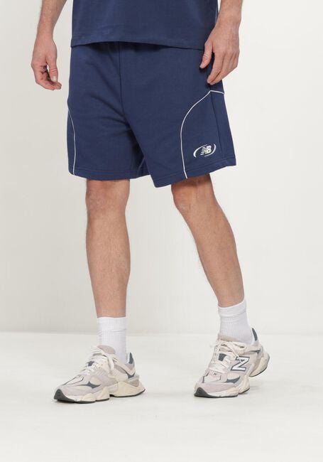 Donkerblauwe NEW BALANCE Korte broek TRACKSIDE FRENCH TERRY SHORT 7 - large