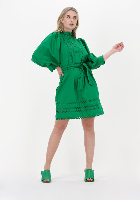 Groene ANTIK BATIK Mini jurk MOLLY DRESS - large