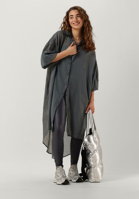 Blauwe 10DAYS Midi jurk DRESS PARIS VOILE - large