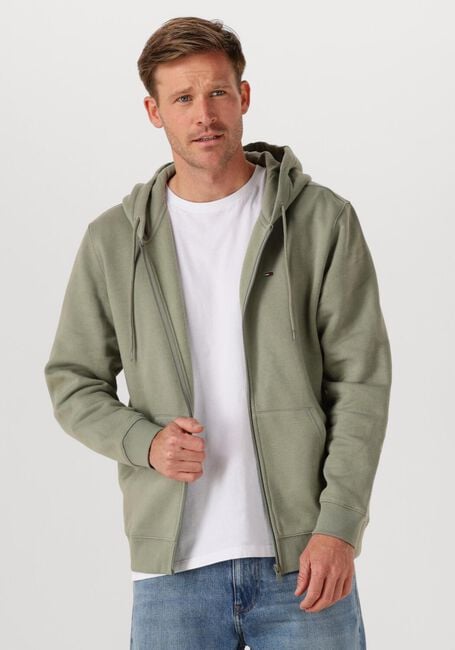 TOMMY JEANS Gilet TJM REG S FLAG ZIP THRU EXT en vert - large