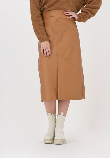 10DAYS Jupe midi VEGAN LEATHER SKIRT en cognac - large