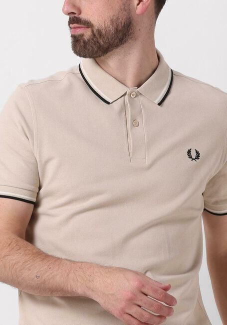 FRED PERRY Polo THE TWIN TIPPED FRED PERRY SHIRT Écru - large