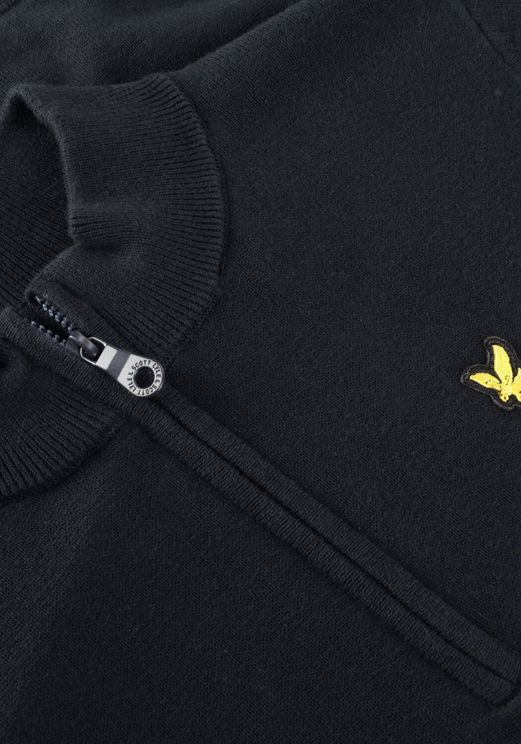 Donkerblauwe LYLE & SCOTT Trui 1/4 ZIP JUMPER - large
