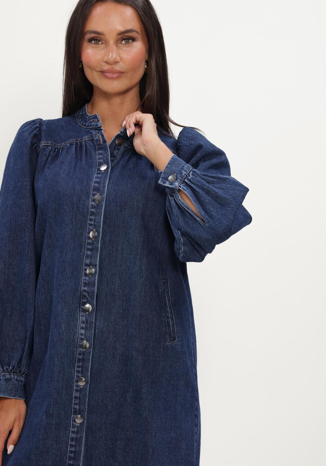 CO'COUTURE Mini robe DENICECC LS DENIM DRESS Bleu fonc&eacute; - large