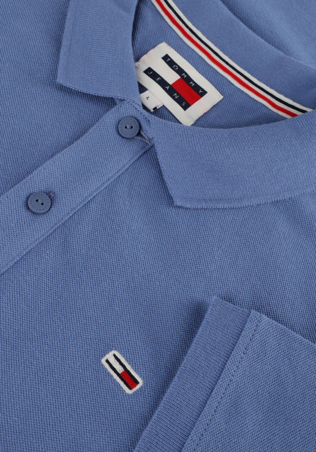 TOMMY JEANS Polo TJM SLIM PLACKET POLO en bleu - large