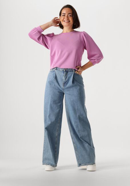 Roze SELECTED FEMME Top SLFTENNY 3/4 SWEAT TOP - large