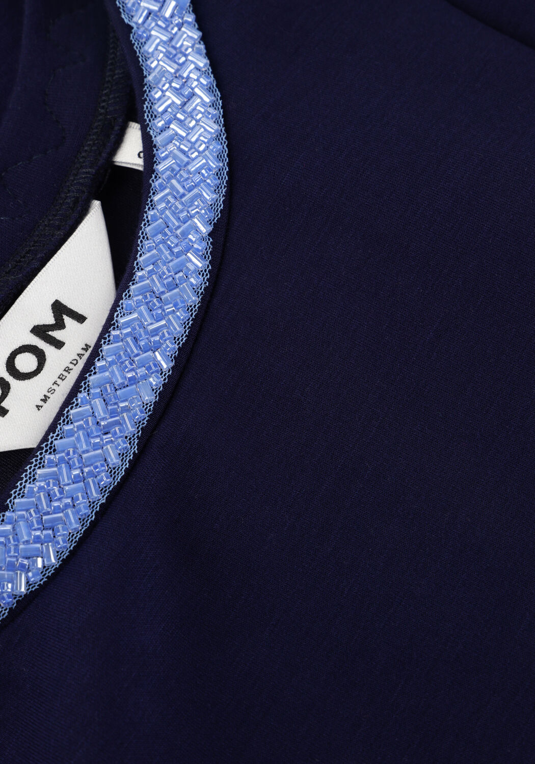 Blauwe POM AMSTERDAM Jurken DRESS MACY NIGHT BLUE - large