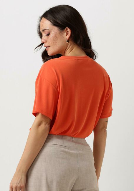 Oranje MSCH COPENHAGEN T-shirt MSCHFENYA MODAL V NECK TEE - large